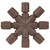 VIC-X6B6616 - LED Set Brown Coaxial 8 Way Splitter, 2-Pack - Vickerman