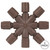 VIC-X6B6616 - LED Set Brown Coaxial 8 Way Splitter, 2-Pack - Vickerman