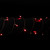 VIC-X6B6653STR - 50 Lights LED Red/Brown Wire WA Stretch Coax EC Set - Vickerman