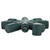 VIC-X6G6616 - LED Set Green Coaxial 8 Way Splitter, 2-Pack - Vickerman