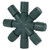 VIC-X6G6616 - LED Set Green Coaxial 8 Way Splitter, 2-Pack - Vickerman