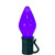 VIC-X8GC756 - 25 Lights LED C7 Purple Ceramic Green Wire 8"Sp 16'L - Vickerman