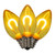 VIC-XC7TU07-25 - C7 Transparent Filament Yellow Bulb .6W, 25-Pack - Vickerman