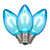 VIC-XC7TU32-25 - C7 Transparent Filament Teal Bulb .6W, 25-Pack - Vickerman