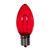 VIC-XC9TU03-25 - C9 Transparent Filament Red Bulb .6W, 25-Pack - Vickerman