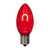 VIC-XC9TU03-25 - C9 Transparent Filament Red Bulb .6W, 25-Pack - Vickerman
