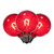 VIC-XG40TU03-25 - G40 Transparent Filament Red Bulb .6W, 25-Pack - Vickerman