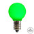 VIC-XLEDCG34-25 - G30 Green Ceramic LED Bulb E12 .6W, 25-Pack - Vickerman
