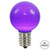 VIC-XLEDCG56-25 - G50 Purple Ceramic LED Bulb E17 .8W, 25-Pack - Vickerman