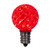 VIC-XLEDG33-25 - G30 Faceted LED Red Bulb E12 .6W, 25-Pack - Vickerman