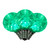 VIC-XLEDG34-25 - G30 Faceted LED Green Bulb E12 .6W 25 Bag - Vickerman