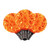 VIC-XLEDG38-25 - G30 Faceted LED Orange Bulb E12, 25-Pack - Vickerman