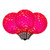 VIC-XLEDG43-25 - G40 Faceted LED Red Bulb E12 .6W, 25-Pack - Vickerman