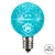VIC-XLEDG4L-25 - G40 Faceted LED Teal Bulb E12 .6W, 25-Pack - Vickerman