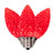 VIC-XRETC903T-25 - C9 Faceted Red Twinkle Retro Bulb, 25-Pack - Vickerman