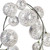 VIC-MT263100W - 4' Silver Beaded Sequin Ornament Garland - Vickerman