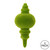 VIC-MC273164W - 10" Moss Green Flocked Finial Ornament, 3-Pack - Vickerman