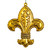 VIC-MT268166MW - 6" Purple Matte Fleur De Lis Ornament, 3-Pack - Vickerman