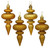 VIC-N500017 - 4" Black Finial 4 Finish Assorted, 8-Pack - Vickerman