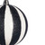 VIC-MT266105W - 4.75" White/Black Glitter Lines Ball, 2-Pack - Vickerman