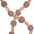 VIC-JE210376 - 72" Mocha Wood/Felt Pom Pom Garland - Vickerman