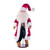 VIC-KV210728 - 28" Red Plaid Velvet Santa Doll W Stand - Vickerman