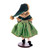 VIC-KV211239 - 18" Green Velvet Fairy Girl With Stand - Vickerman
