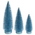 VIC-LS190732 - 7"-9"-11" Baby Blue Glitter Oval Tree 3 Set - Vickerman