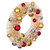 VIC-LS203819 - 18" Frosted Gold Wreath Red/Gold/Silver - Vickerman
