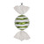 VIC-M153106 - 18.5" Lime-white Stripe Wave Candy - Vickerman