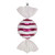 VIC-M153109 - 18.5" Cerise-white Stripe Wave Candy - Vickerman