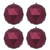 VIC-M177421DM - 6" Berry Red Matte Geometric Ball, 4-Pack - Vickerman