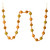 VIC-M183530 - 6' Antique Gold Stripe Ball Ornament Garland - Vickerman