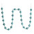 VIC-M183532 - 6' Baby Blue Stripe Ball Ornament Garland - Vickerman