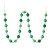VIC-M183544 - 6' Seafm Green Stripe Ball Ornmnt Garland - Vickerman