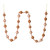 VIC-M183558 - 6' Rose Gold Stripe Ball Ornament Garland - Vickerman