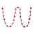 VIC-M183579 - 6' Pink Stripe Ball Ornament Garland - Vickerman