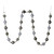 VIC-M183587 - 6' Pewter Stripe Ball Ornament Garland - Vickerman