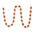 VIC-M183588 - 6' Copper Stripe Ball Ornament Garland - Vickerman