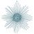 VIC-M184532 - 6.5" Baby Blue Glitter Snowflake Burst 6Bg - Vickerman