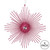 VIC-M184570 - 6.5" Fuchsia Glitter Snowflake Burst, 6-Pack - Vickerman