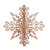 VIC-M187380 - 6" Café Latte 3D Glitter Snowflake, 3-Pack - Vickerman