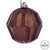 VIC-MC190876D - 5" Mocha Glitter Faceted Ball Ornament, 3-Pack - Vickerman