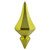 VIC-MC191073D - 8" Lime Candy Diamond Finial, 2-Pack - Vickerman