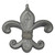 VIC-MC193784 - 7.3" Gunmetal Antique Fleur-de-lis, 2-Pack - Vickerman