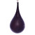 VIC-MC197626 - 4" Plum Wood Grain Teardrop Ornament, 2-Pack - Vickerman