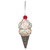 VIC-MC224776 - 5.75" Brown Ice Cream Cone Ornament, 3-Pack - Vickerman
