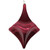 VIC-MT194021D - 8" Berry Red Candy Glitter Drop Ornament - Vickerman