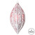 VIC-MT203003 - 6" Red Brushed Feather Ornament, 3-Pack - Vickerman