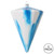 VIC-MT203208 - 6" Blue/White Marble Cone Ornament, 3-Pack - Vickerman